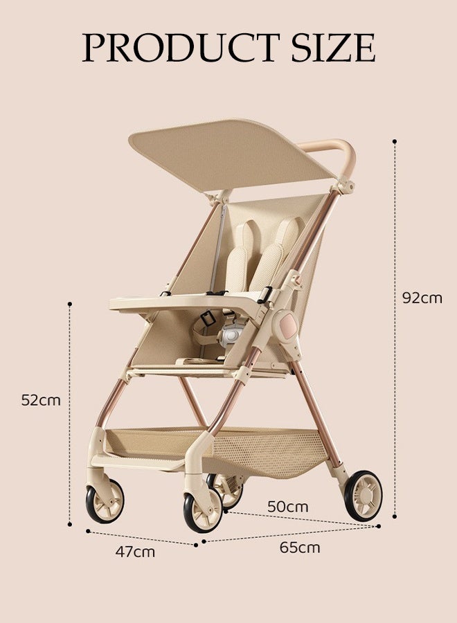 DUNISO Baby Stroller，Folding Buggy With Sunshade And Storage Bag， Light Weight Travel Buggy，Load Bearing 100kg，Equipped With Detachable Plates，Comfortable And Durable，For Shopping, Walking, Travel - Image 2