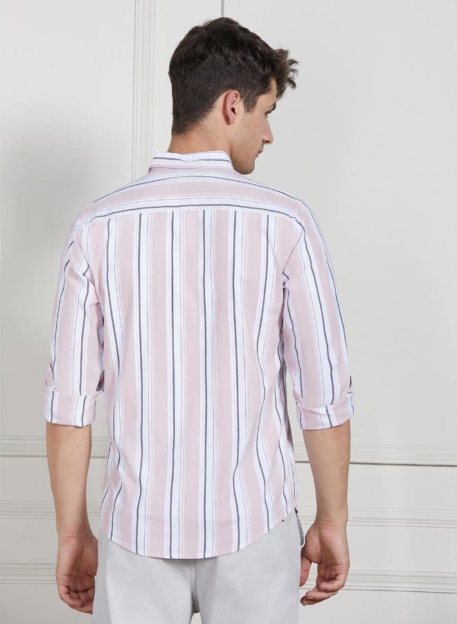 Dennis Lingo Regular Fit Pink Cotton Shirt – Stylish and Comfortable - Image 3