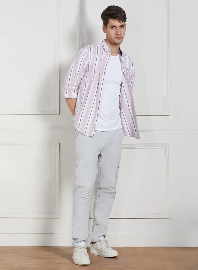 Dennis Lingo Regular Fit Pink Cotton Shirt – Stylish and Comfortable