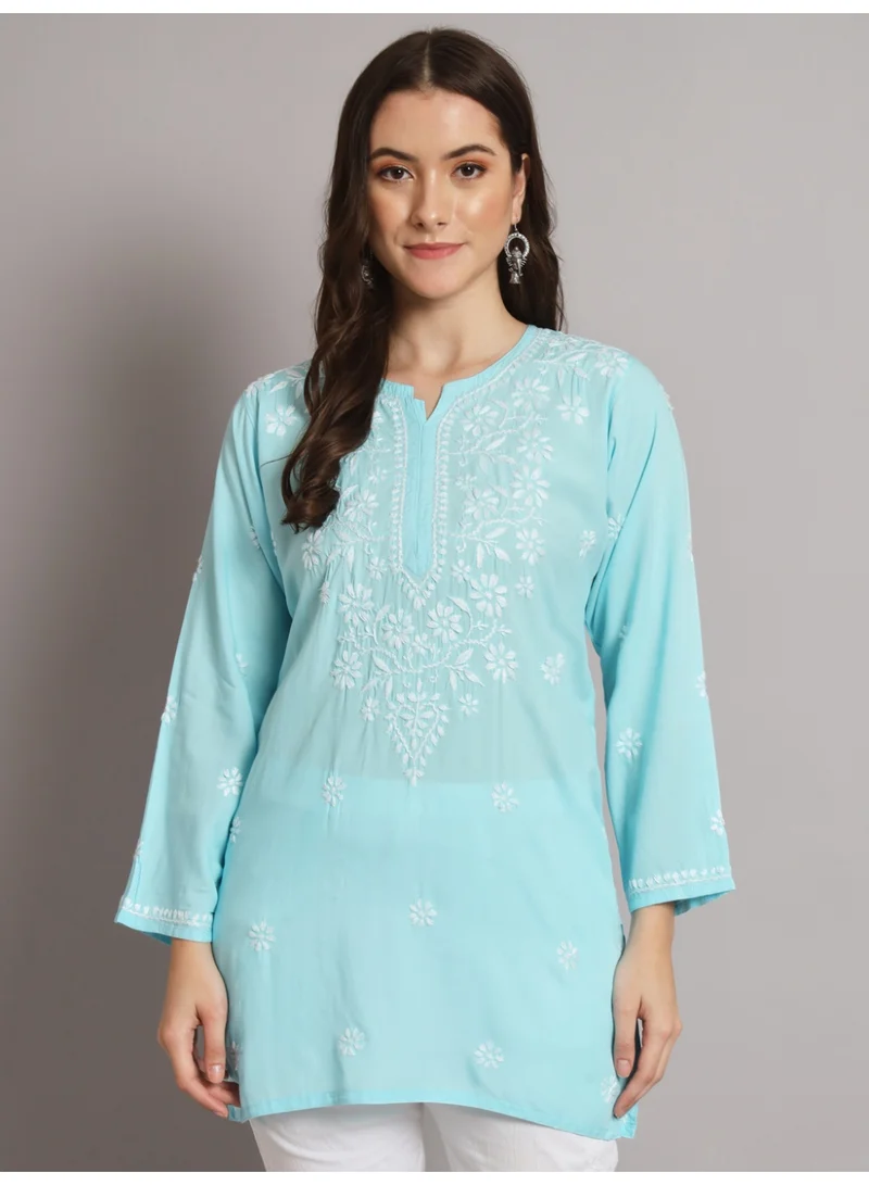 Alaya Hand Embroidered Chikankari Modal Kurti-AL3611