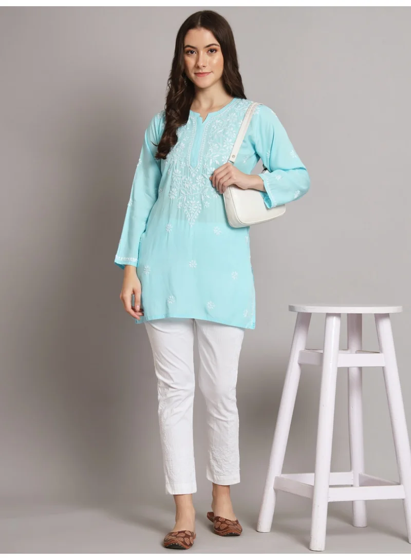 Alaya Hand Embroidered Chikankari Modal Kurti-AL3611