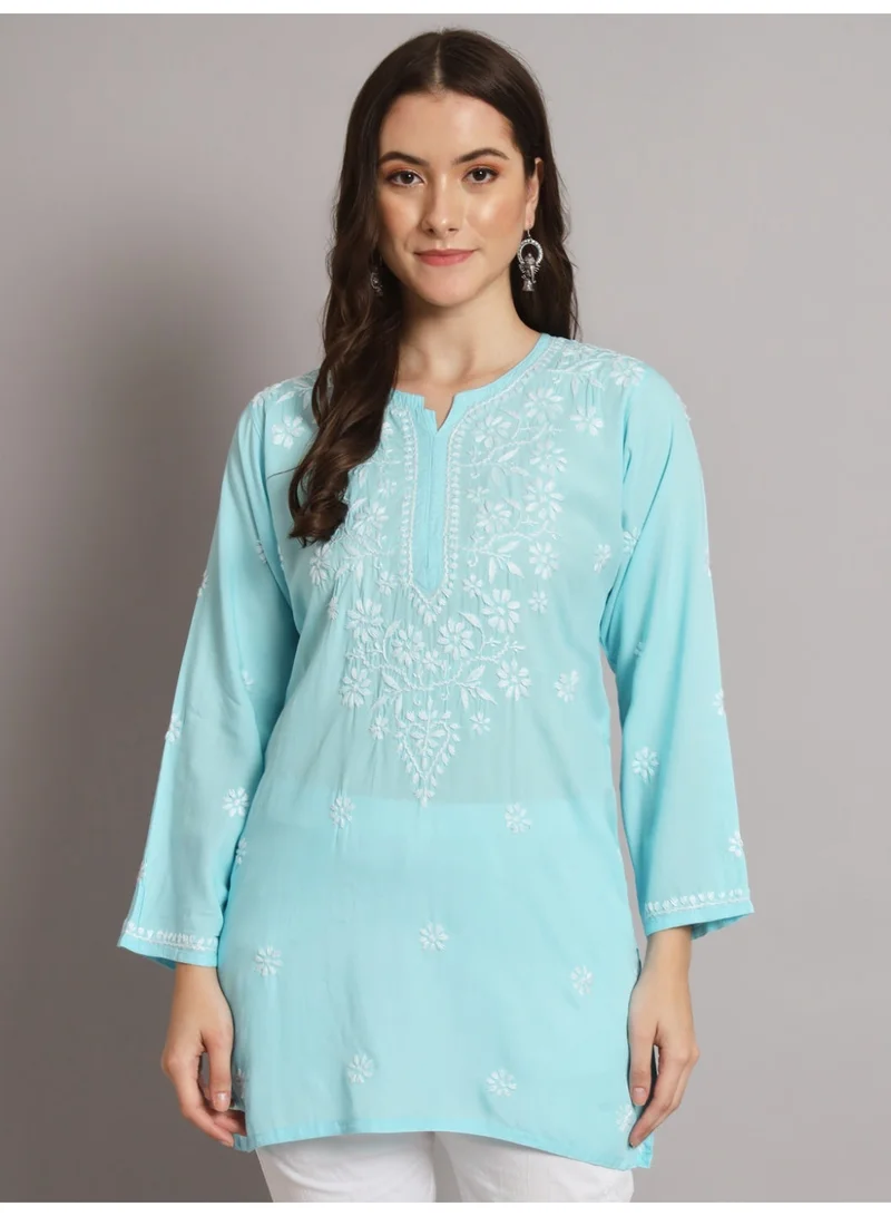 الايا كرتي مطرزة يدوياً بشيكانكاري من المودال