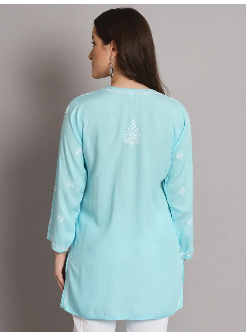 Alaya Hand Embroidered Chikankari Modal Kurti-AL3611