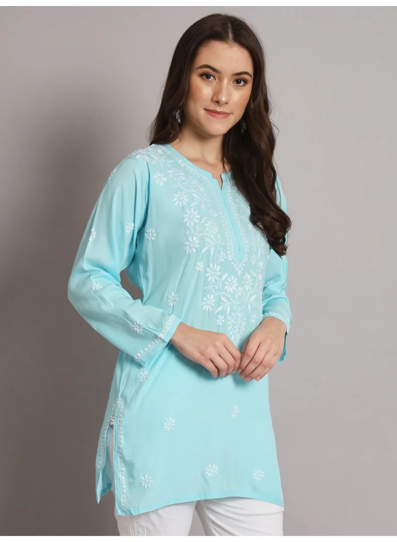Alaya Hand Embroidered Chikankari Modal Kurti-AL3611