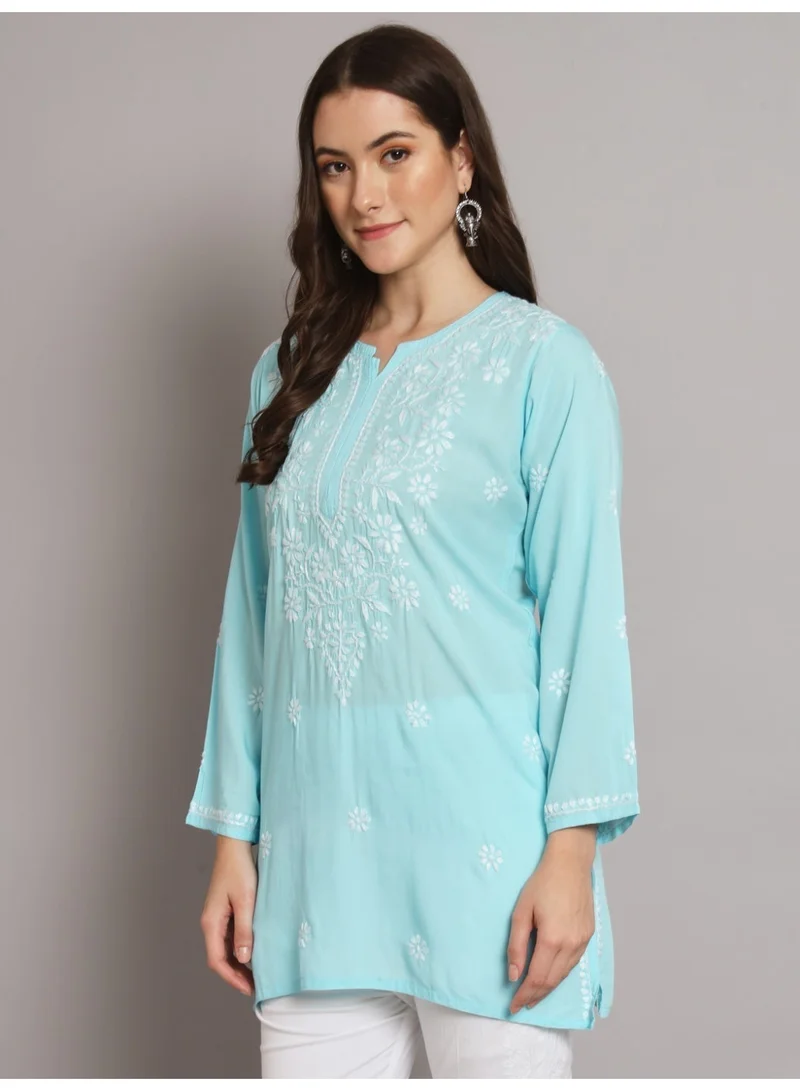 Alaya Hand Embroidered Chikankari Modal Kurti-AL3611