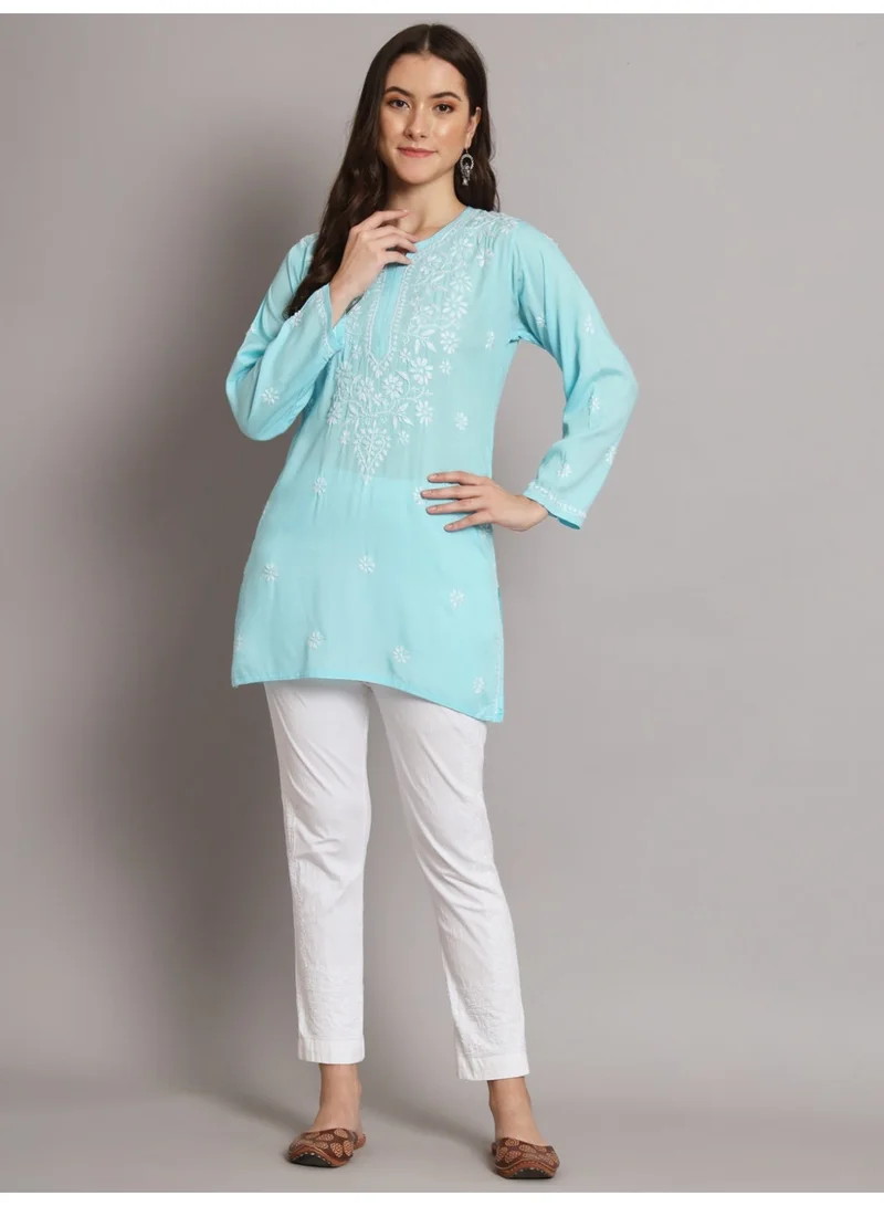 Alaya Hand Embroidered Chikankari Modal Kurti-AL3611