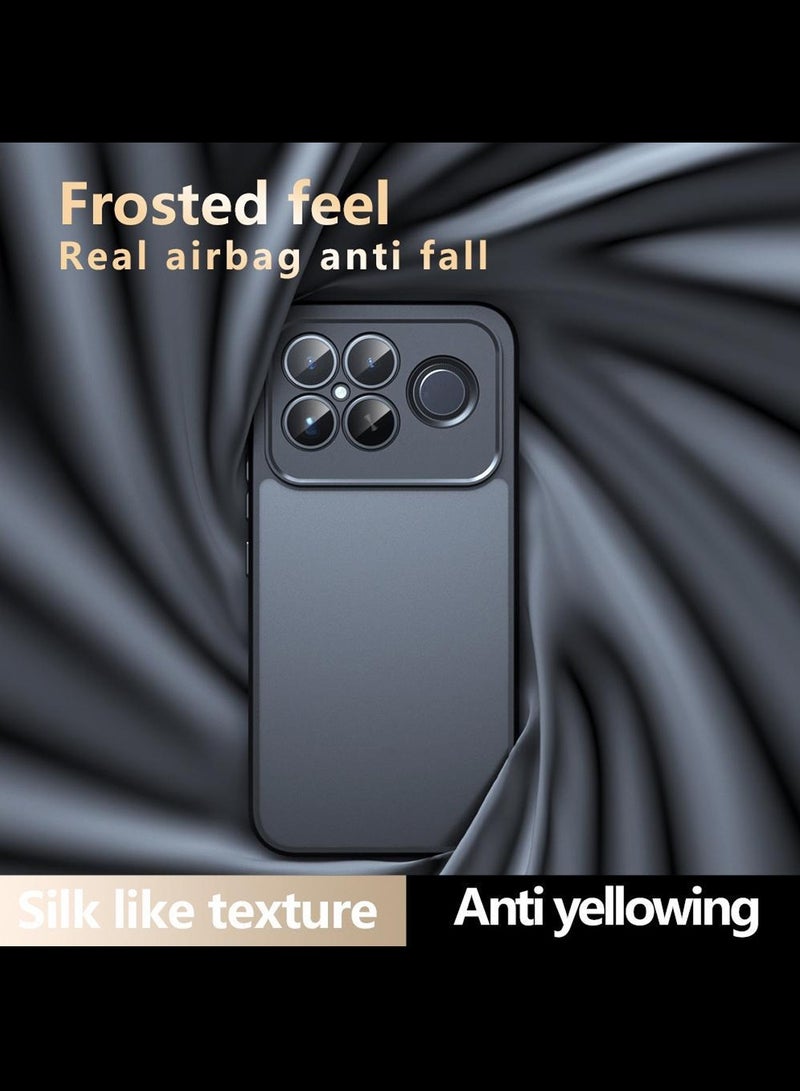 دبليو تيك غطاء حافظة رفيع لهاتف Xiaomi Poco F8 Ultra 5G 2025، مصنوع من السيليكون المزجج بالهجين TPU مع مصدات مدرعة مرتفعة (MCAPSA) - شفاف/أسود - Image 2