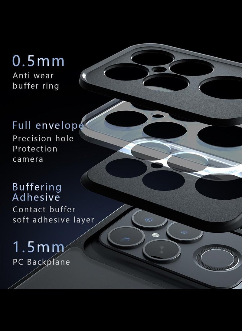 دبليو تيك غطاء حافظة رفيع لهاتف Xiaomi Poco F8 Ultra 5G 2025، مصنوع من السيليكون المزجج بالهجين TPU مع مصدات مدرعة مرتفعة (MCAPSA) - شفاف/أسود - Image 4