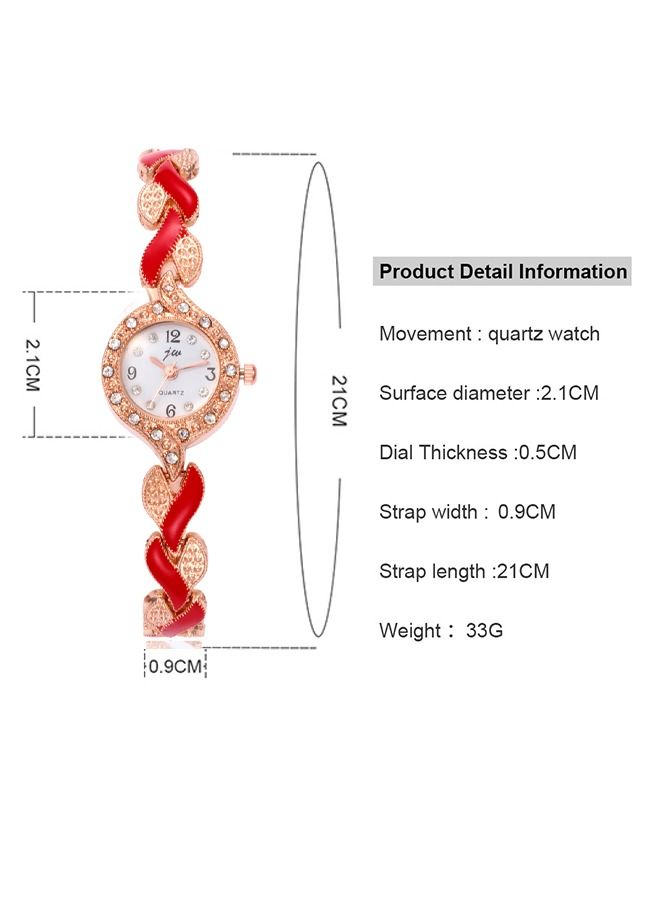 JW Women Luxury Watches, Women's Bangle Watch, Ultra Slim Rhinestones Wrist Watch Quartz Wrist Watch Fashion Watch Best Gift for Your Friend and Families - Image 2