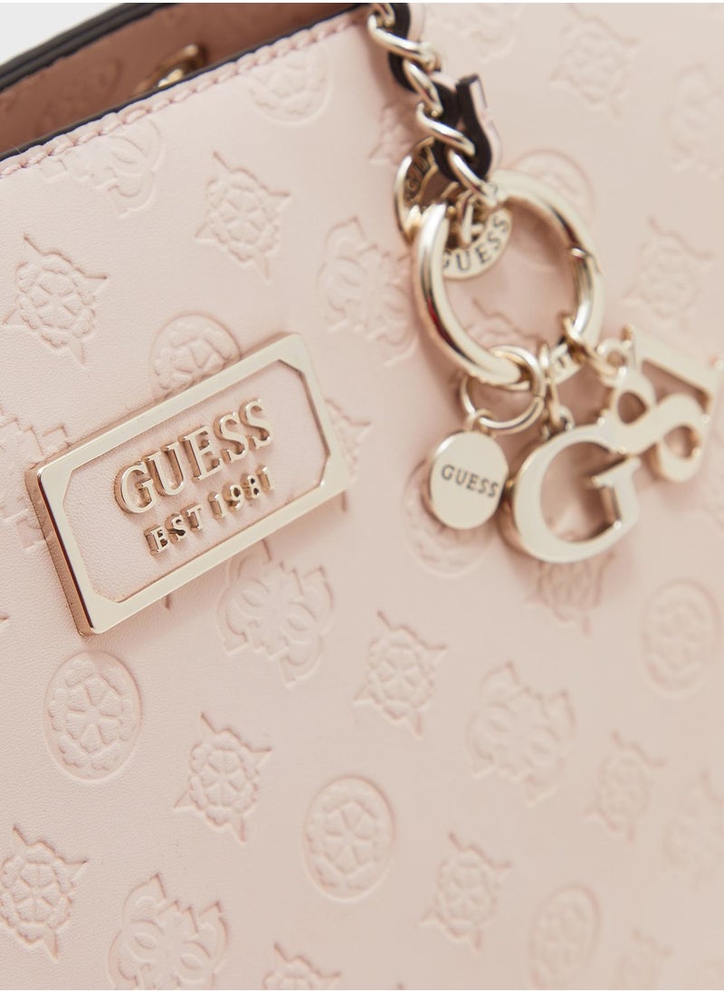 GUESS - Logo Love Girlfriend Satchel - Image 1