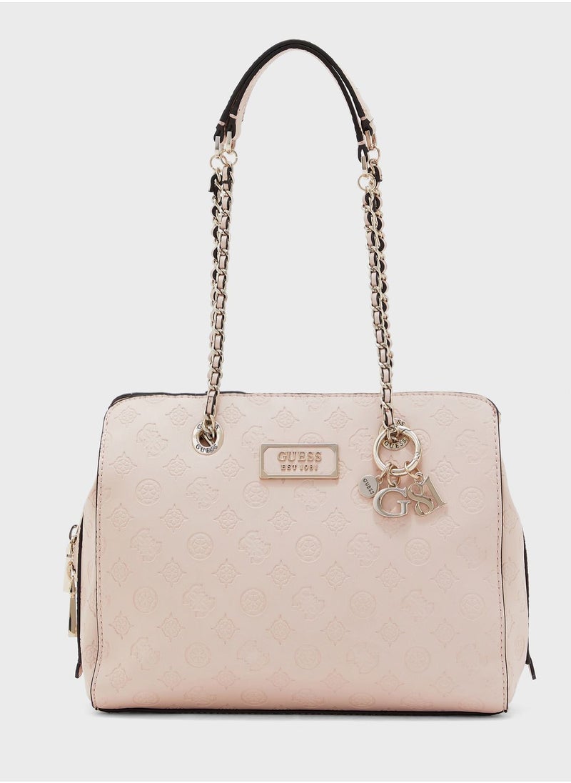 GUESS - Logo Love Girlfriend Satchel - Image 1