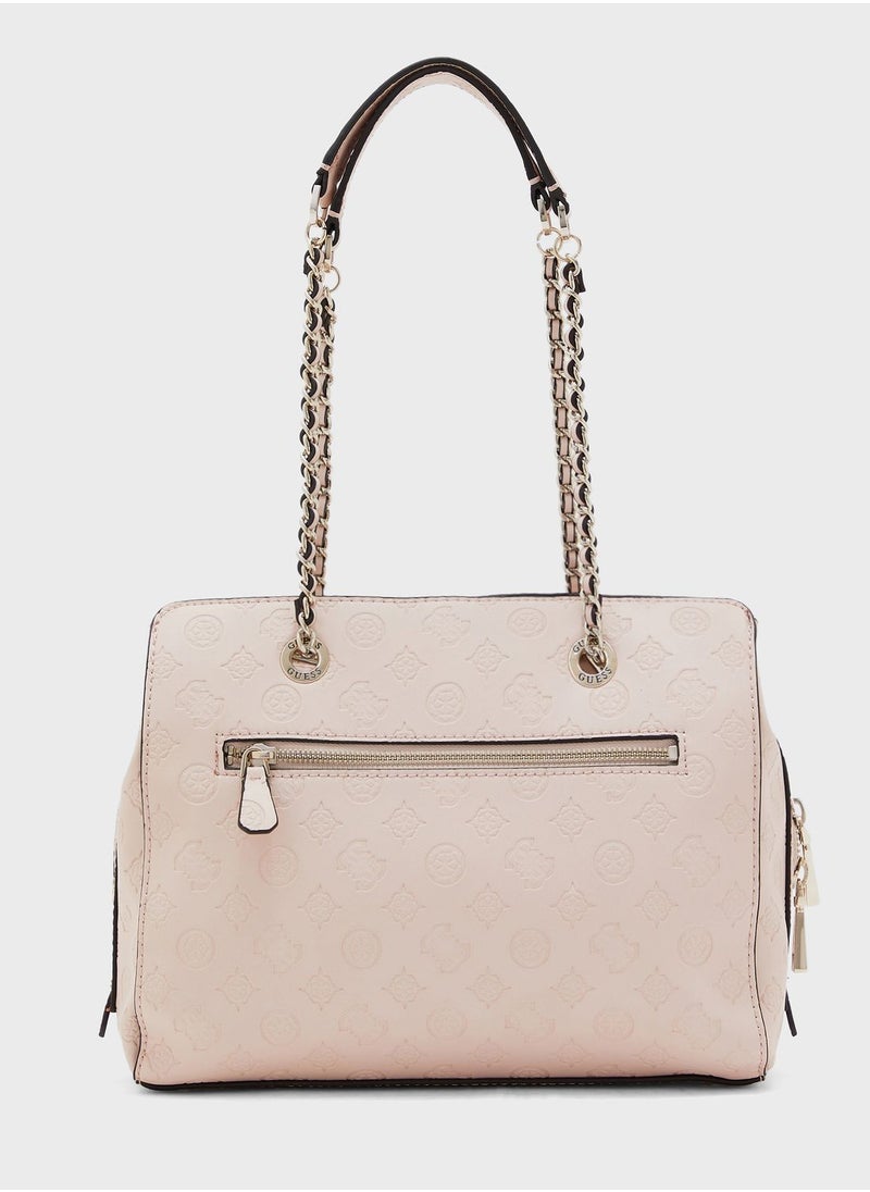 GUESS - Logo Love Girlfriend Satchel - Image 1