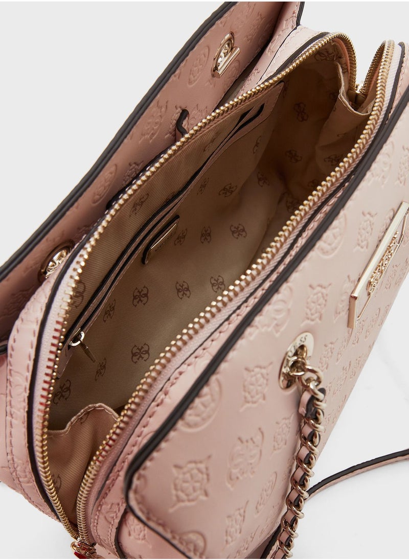 GUESS - Logo Love Girlfriend Satchel - Image 1