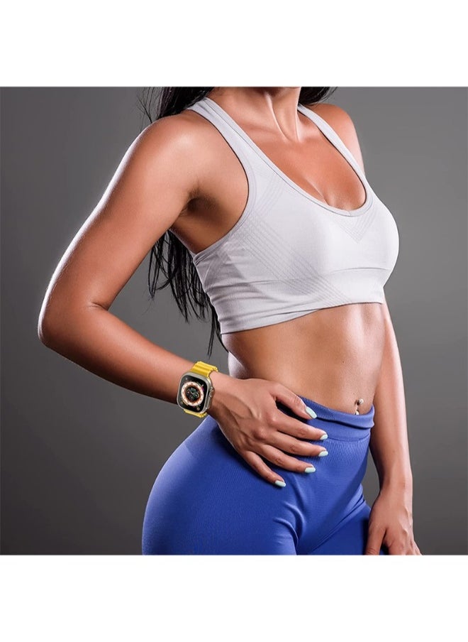 NIBEMINENT - 5 Pack Ocean Band Compatible with Apple Watch Ultra Band 49mm 45mm 44mm 42mm Men Women, Soft Silicone Sport Band Replacement Strap for Apple Watch Ultra iWatch Series 8 7 SE 6 5 4 3 2 1 - Image 1