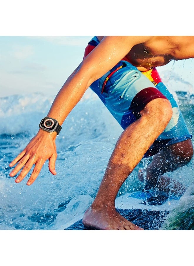 NIBEMINENT - 5 Pack Ocean Band Compatible with Apple Watch Ultra Band 49mm 45mm 44mm 42mm Men Women, Soft Silicone Sport Band Replacement Strap for Apple Watch Ultra iWatch Series 8 7 SE 6 5 4 3 2 1 - Image 1