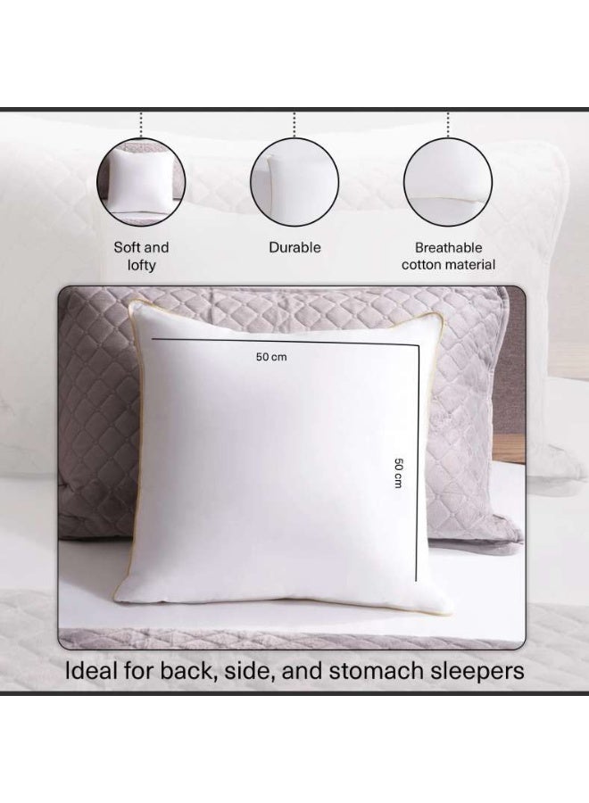 Pan Home وسادة بديلة من برايم كومفورت 50X50 سم - بيضاء - Image 4