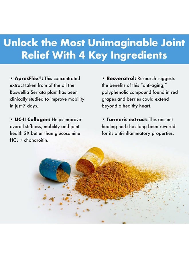 Instaflex Advanced Joint Support Supplement - Turmeric, Resveratrol, Boswellia Serrata Extract, BioPerine, UC-II Collagen- 30 Count - Image 5