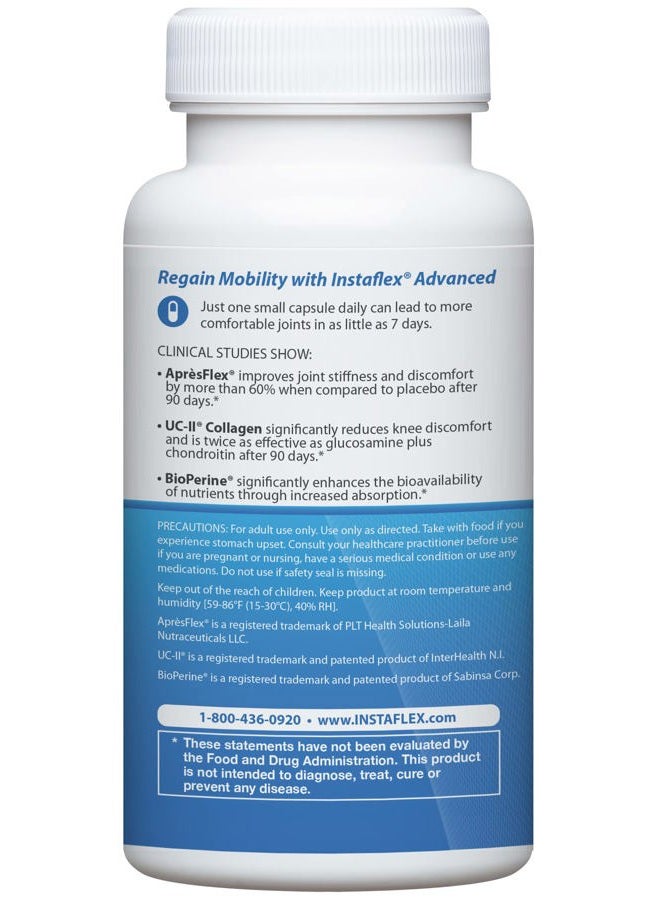 Instaflex Advanced Joint Support Supplement - Turmeric, Resveratrol, Boswellia Serrata Extract, BioPerine, UC-II Collagen- 30 Count - Image 3