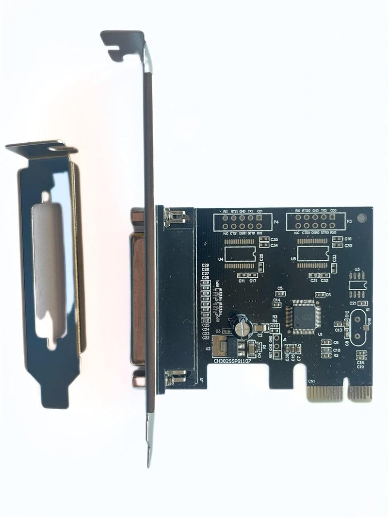 Pci Express Parallel (LPT) Adaptor Card WCH 382 Chipset for Desktop with Low Bracket (PCIE-Parallel) - Image 2