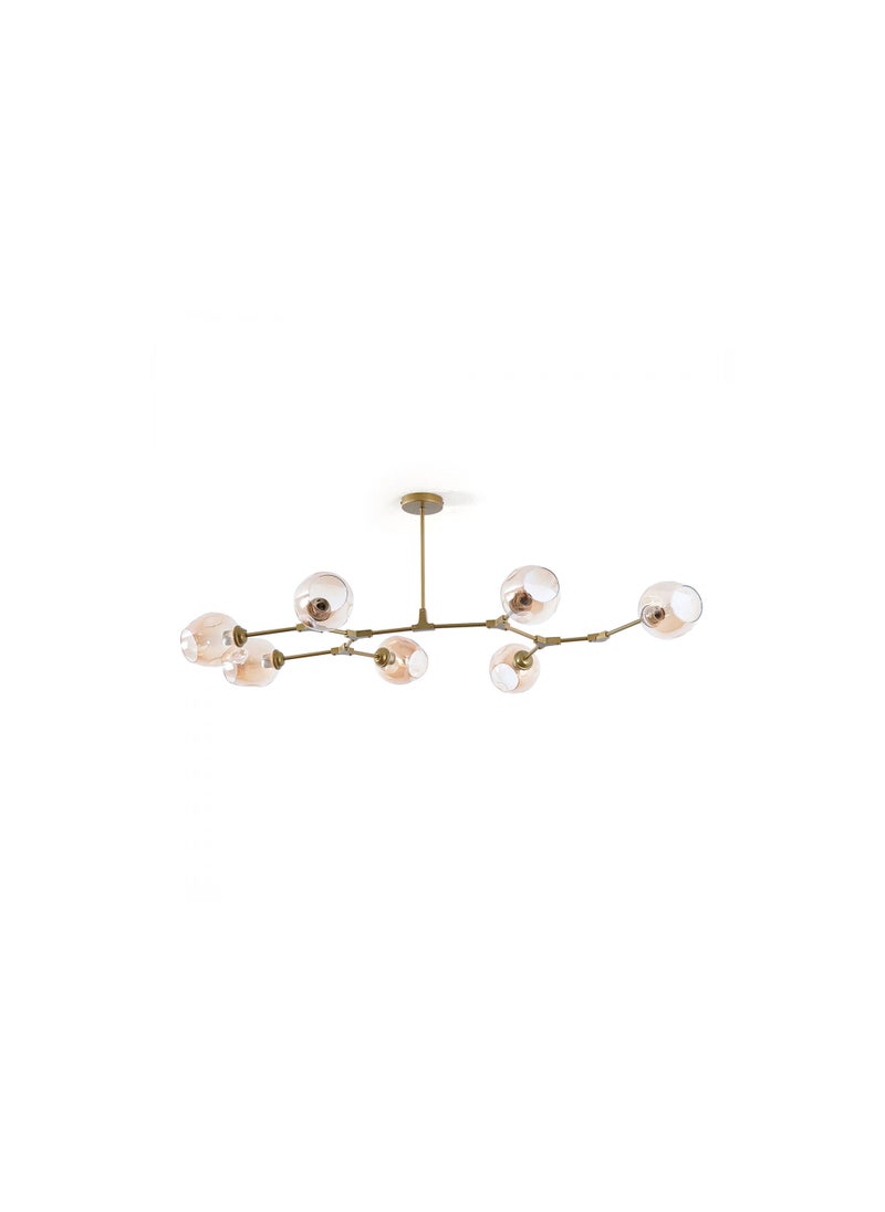 Pan Home Adams 7 Light E27 Pendant Lamp 80x150x45cm - Gold - 181ATO9900046 - Image 1