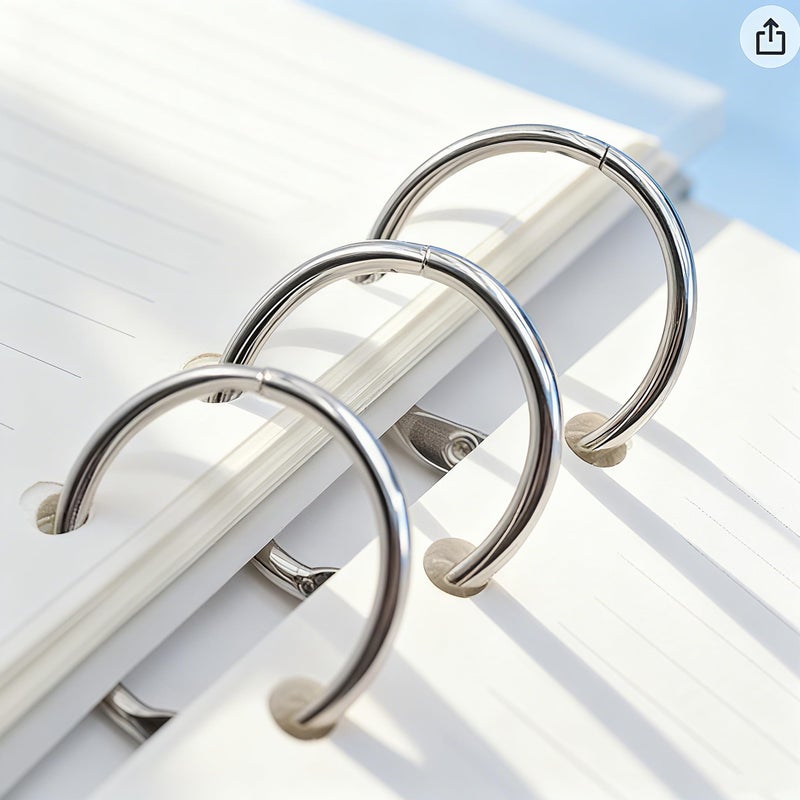 Bflaae Small Binder Rings 1/2 inch 50 Pcs Mini Book Rings Small Key Ring Metal Loose Leaf Binder Ring for Index Cards (50PCS) - Image 5