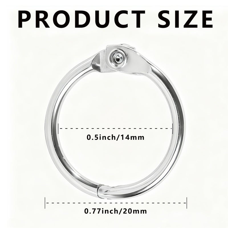Bflaae Small Binder Rings 1/2 inch 50 Pcs Mini Book Rings Small Key Ring Metal Loose Leaf Binder Ring for Index Cards (50PCS) - Image 2