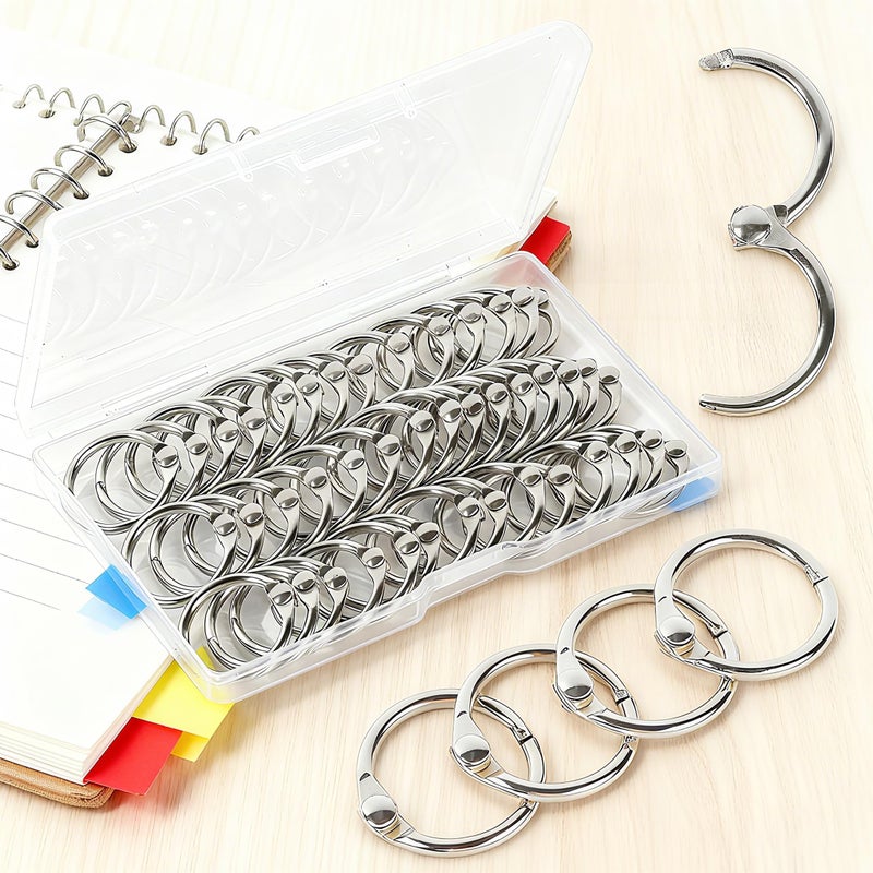 Bflaae Small Binder Rings 1/2 inch 50 Pcs Mini Book Rings Small Key Ring Metal Loose Leaf Binder Ring for Index Cards (50PCS) - Image 4