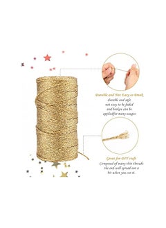 The Bros 110Yards Decorative Metallic Bakers String - Gold Wrapping Twine String - Inelastic - Glitter String for DIY Crafting, Christmas Decor, Presents, Gift Tags(1.5mm)  - Image 5
