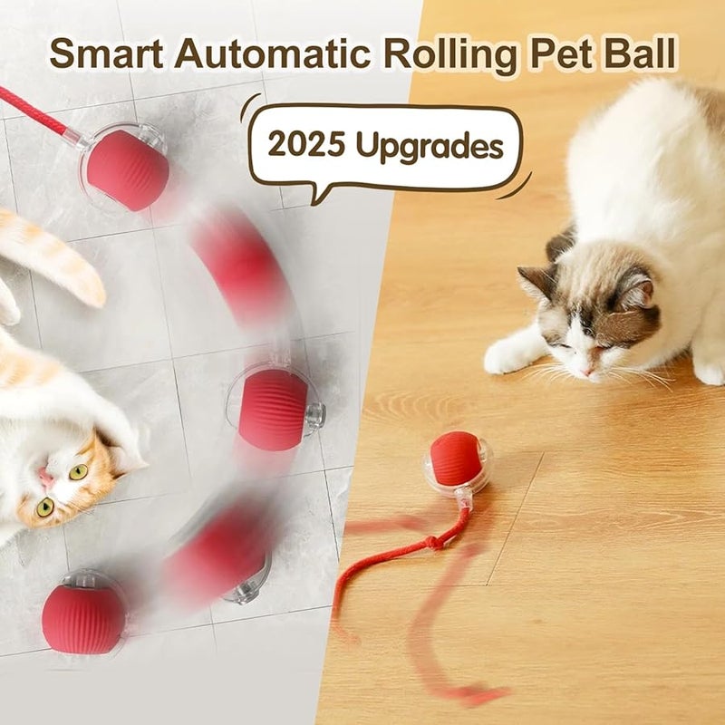 Interactive Self Rolling Cat Toy Ball Automatic Moving Pet Toy 2 Pcs - Image 3
