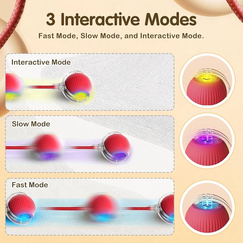 Interactive Self Rolling Cat Toy Ball Automatic Moving Pet Toy 2 Pcs - Image 4