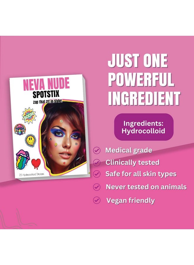 Neva Nude Neva Nude Pimple Patches for Face - Hydrocolloid Acne Pimple Patches Stickers Zit Covers SpotStix - Medical Grade Adhesive - Waterproof & Sweatproof, Made in USA  - Image 3