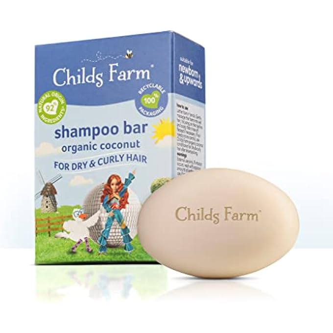 Childs Farm | KIDS SHAMPOO BAR 60G| ORGANIC COCONUT | DRY, CURLY & COILY HAIR - Image 1
