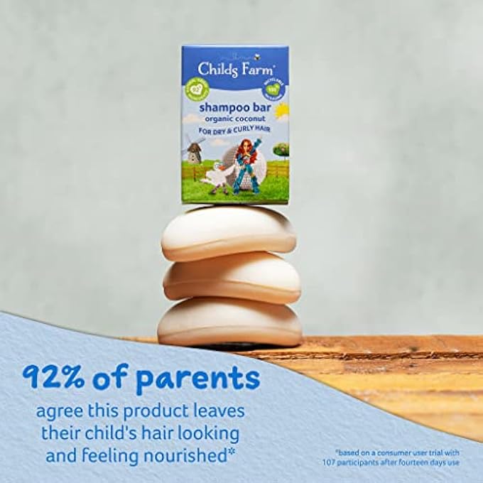 Childs Farm | KIDS SHAMPOO BAR 60G| ORGANIC COCONUT | DRY, CURLY & COILY HAIR - Image 3
