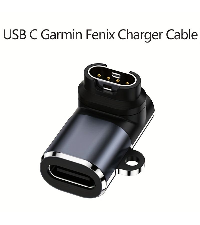 محول شحن USB-C معدني لساعات Garmin والهواتف الذكية - Image 1
