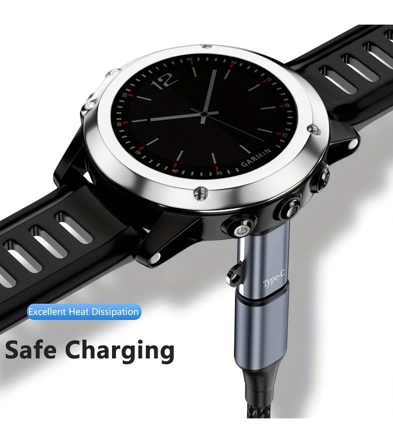 محول شحن USB-C معدني لساعات Garmin والهواتف الذكية - Image 4