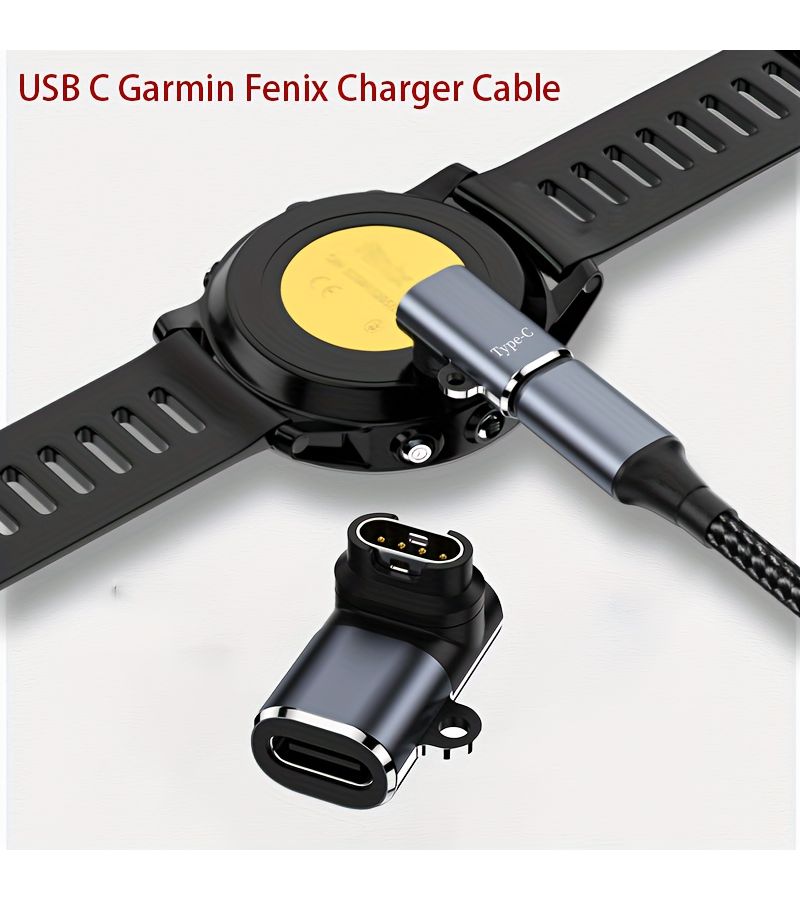 محول شحن USB-C معدني لساعات Garmin والهواتف الذكية - Image 3