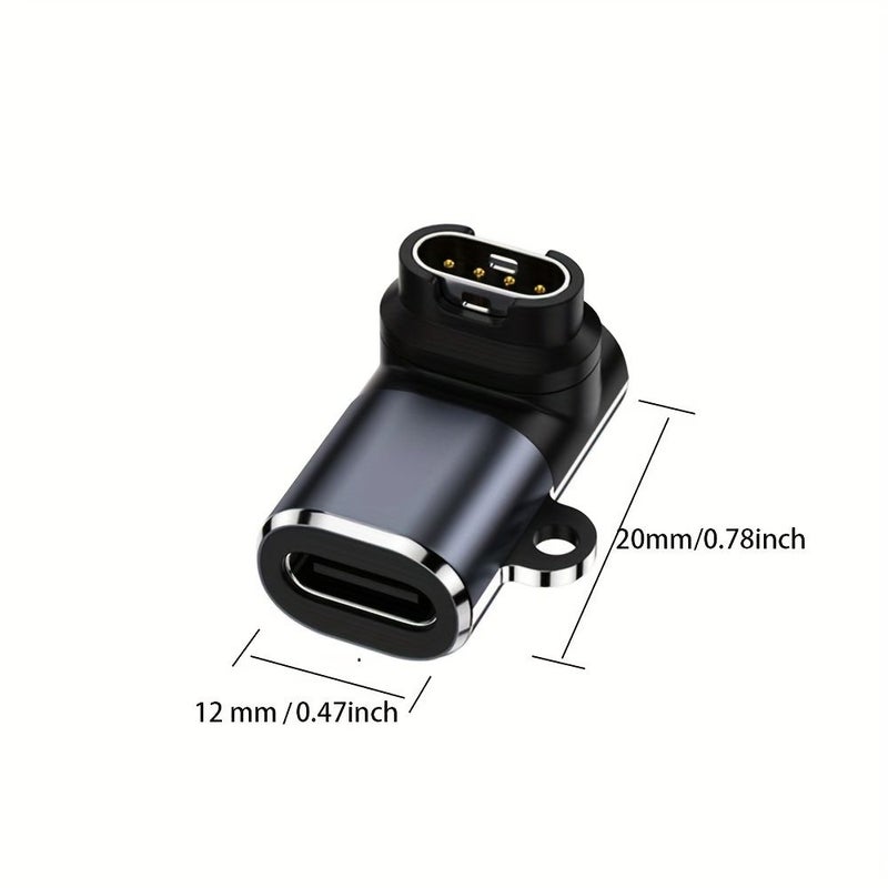 محول شحن USB-C معدني لساعات Garmin والهواتف الذكية - Image 2