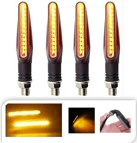 ELTRON TURBO ELT897 Original Waterproof SMD KTM Style Indicators 9 Led High Bright Universal for All Bikes Models Turn Signal Lights Motorcycle (Amber, Pack Of 4) - Image 1
