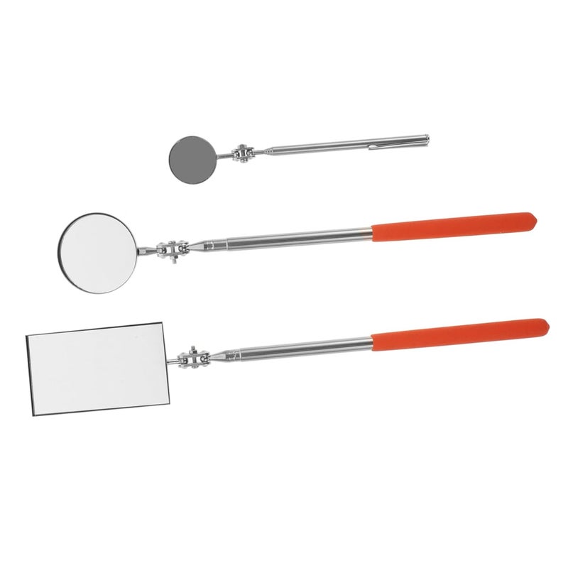 3pcs Extendable Flexible Rotating Inspection Mirror Tool for Car Vehicle and Bedroom - Image 2