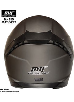MTS M-910 Matte Gray Helmet with Sun Visor (Black Glass)  - Image 5