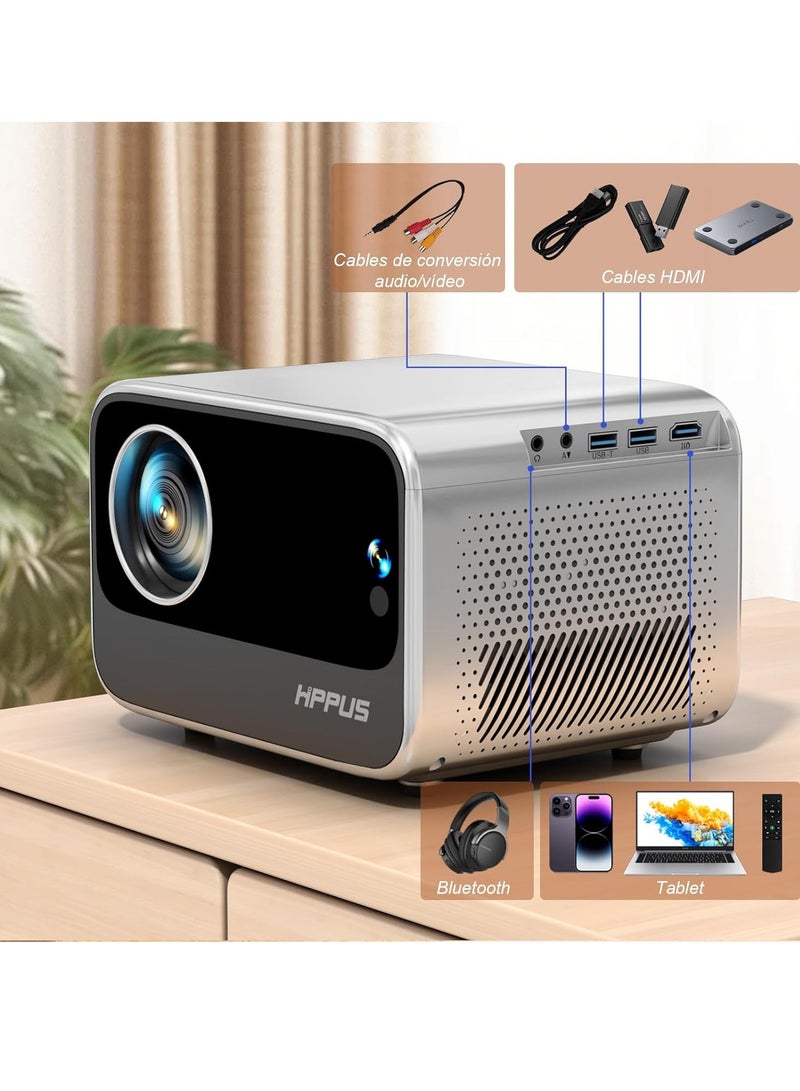 4K WiFi6 Bluetooth Projector, Full HD 1080P, 500ANSI, Electric Focus, Home Cinema for iOS/Android, TV Stick, USB, HDMI  - Image 2