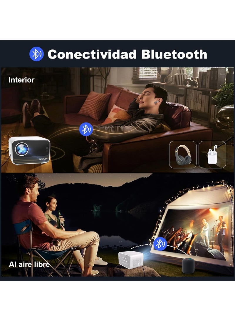 4K WiFi6 Bluetooth Projector, Full HD 1080P, 500ANSI, Electric Focus, Home Cinema for iOS/Android, TV Stick, USB, HDMI  - Image 4