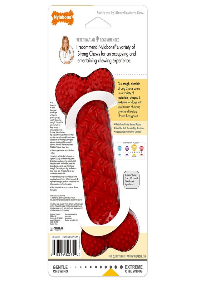 Nylabone 491551 Fun N Fit Rubber Braided Bone, Medium, 1Piece - Image 3