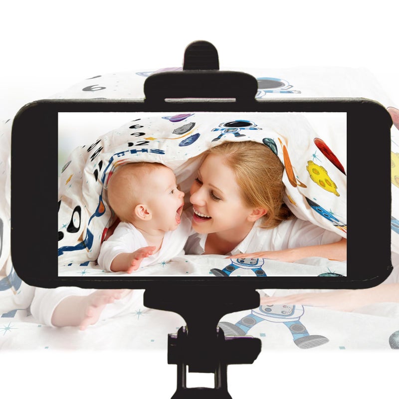 بامبو Space Baby Stuff, Rocket Baby Month Blanket for Newborn Photo Taken - Baby Age Blanket with 2 Frame B35-1 - Image 4