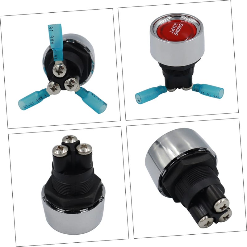 Universal Fit Push Button Start Ignition Switch Engine Starter Kit Black - Image 5