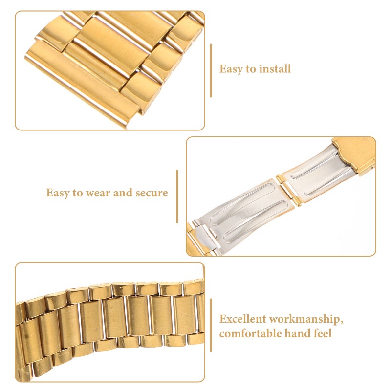 Metal Watch Band Watch Wristband Stylish Watch Strap Stainless Steel Watchband(15mm) - Image 5