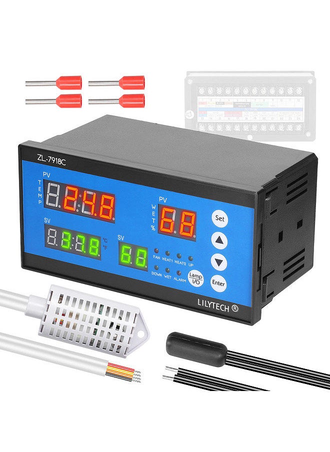 Generic Intelligent Eggs Incubator Controller Multifunctional Automatic Incubator Eggs Hatcher Control System Incubation Temperature and Humidity Controlling Device  - Image 1