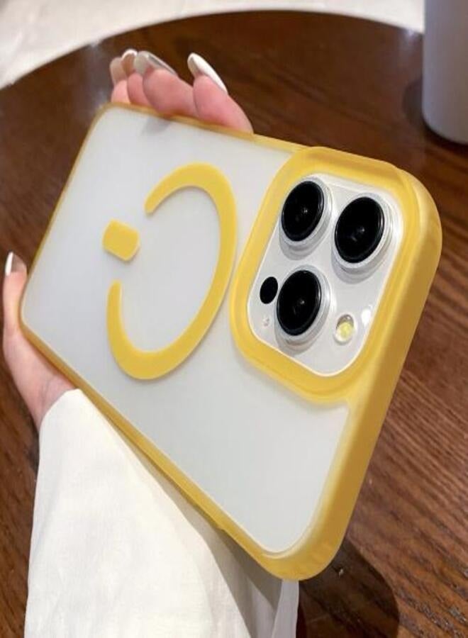 Magsafe Case for iphone 12 Pro Max Magsafe Clear Cover Magnetic Wireless Charging Support, Shockproof Protection, Scratch-Resistant for iphone 12 Pro Max -Yellow  - Image 1