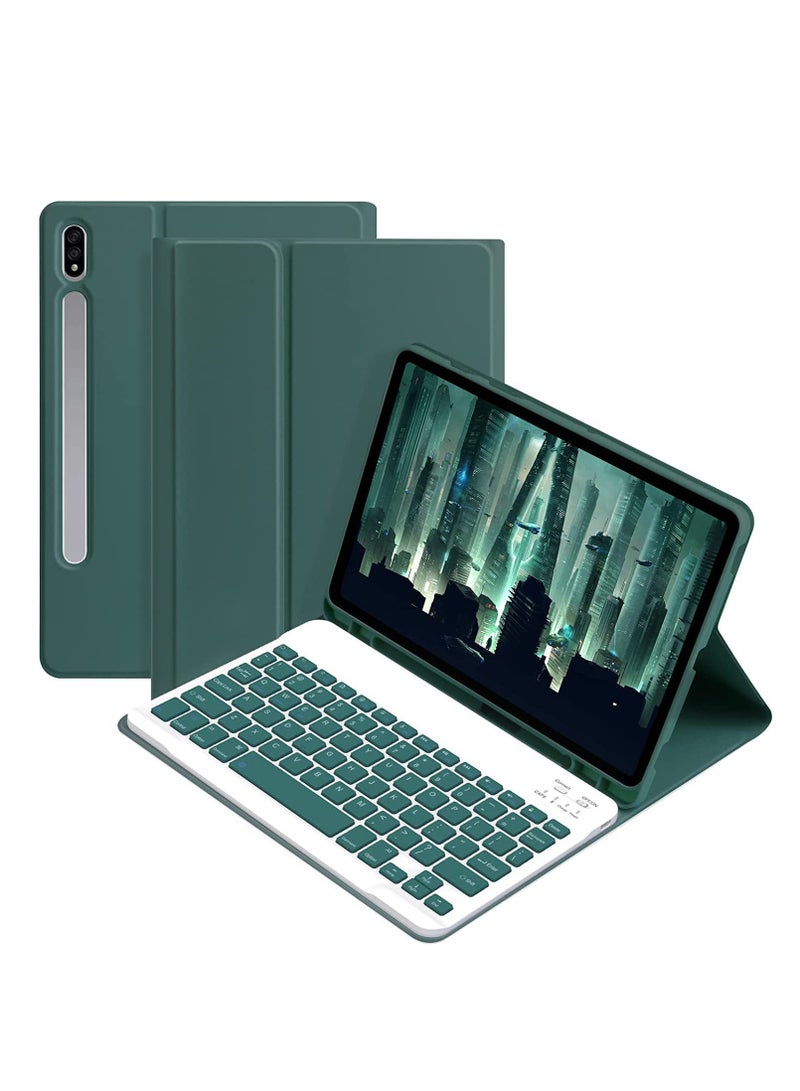 general The Arabic and English keyboard case is compatible with the Galaxy Tab S9Plus/S9FE Plus/S9ultra/S9/S9FE slim case with pen slot and detachable wireless Bluetooth keyboard - Image 1