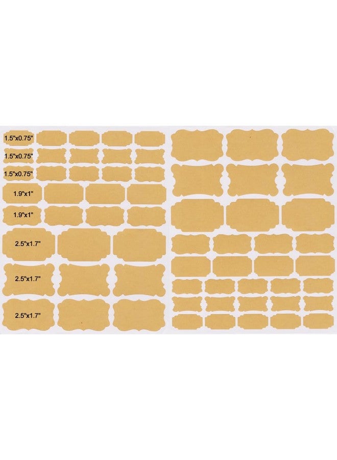ZbFwmx Kraft Sticker Labels For Jars And Bottles Nature Brown Kraft Label Stickers Blank Spice Labels Pantry Labels Sticker For Jars And Lids Different Size Label Stickers (160Pcs) - Image 4